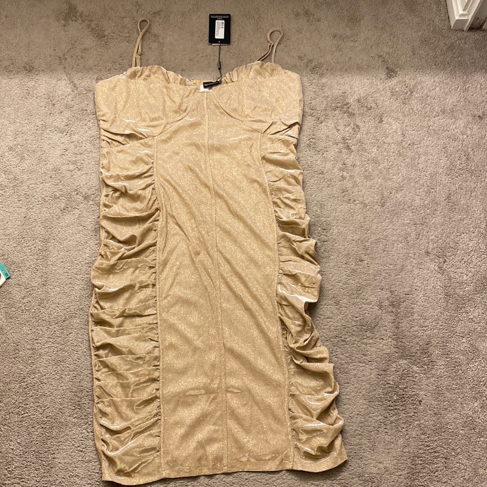 Gold glitter dresss